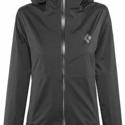 Black Diamond Stormline Veste de pluie Shell Stretch Femme, noir
