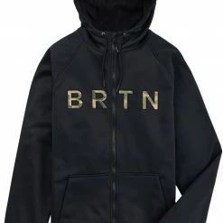Burton Crown Veste en polaire à fermeture éclair Résistant aux intempéries Homme, noir