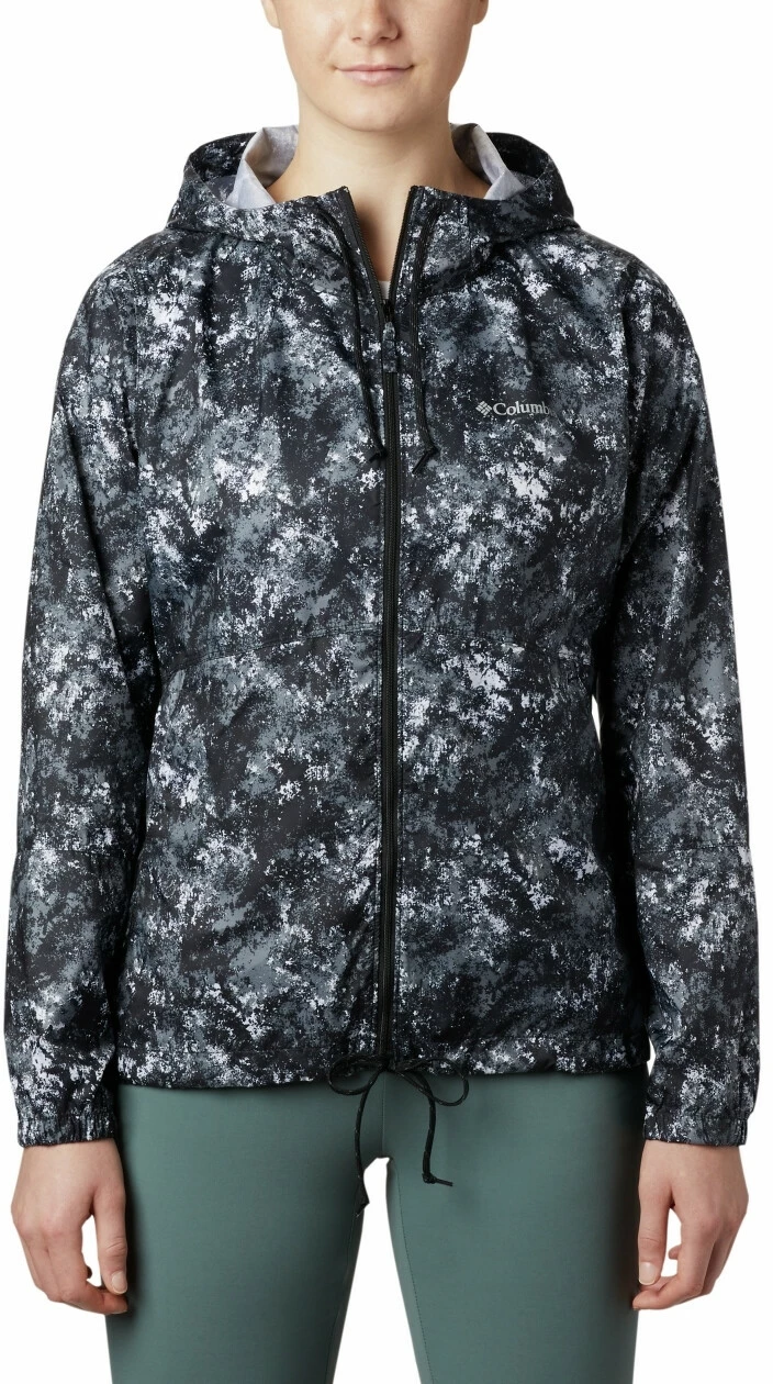 Columbia Flash Forward Printed Veste coupe-vent Femme, noir/blanc