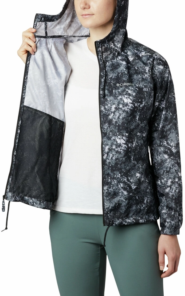 Columbia Flash Forward Printed Veste coupe-vent Femme, noir/blanc – Image 3