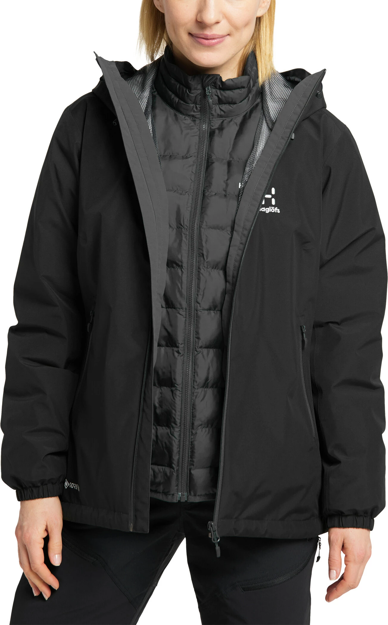 Haglöfs Eldstad Mimic GTX 3in1 Jacket Women, noir – Image 6