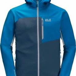 Jack Wolfskin Eagle Peak II Veste softshell Homme, bleu