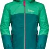 Jack Wolfskin Iceland Veste 3 en 1 Fille, Bleu pétrole/vert