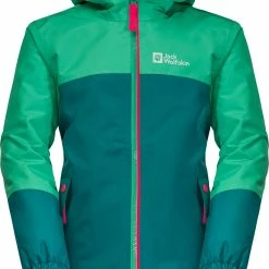 Jack Wolfskin Iceland Veste 3 en 1 Fille, Bleu pétrole/vert