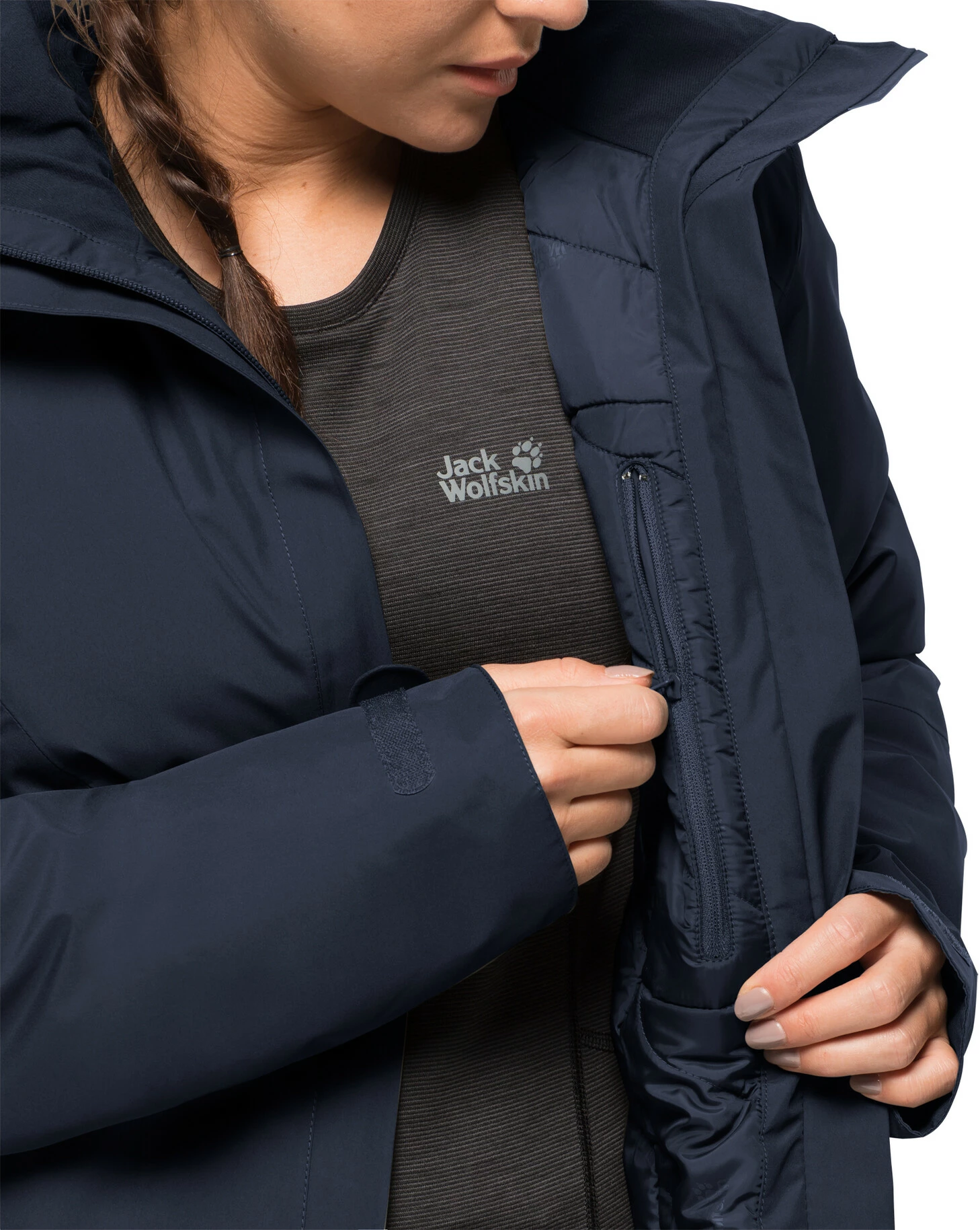 Jack Wolfskin Kiruna Trail Veste Femme, bleu – Image 2