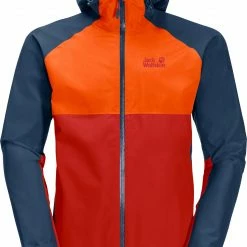 Jack Wolfskin Mount Isa Veste Homme, rouge/bleu