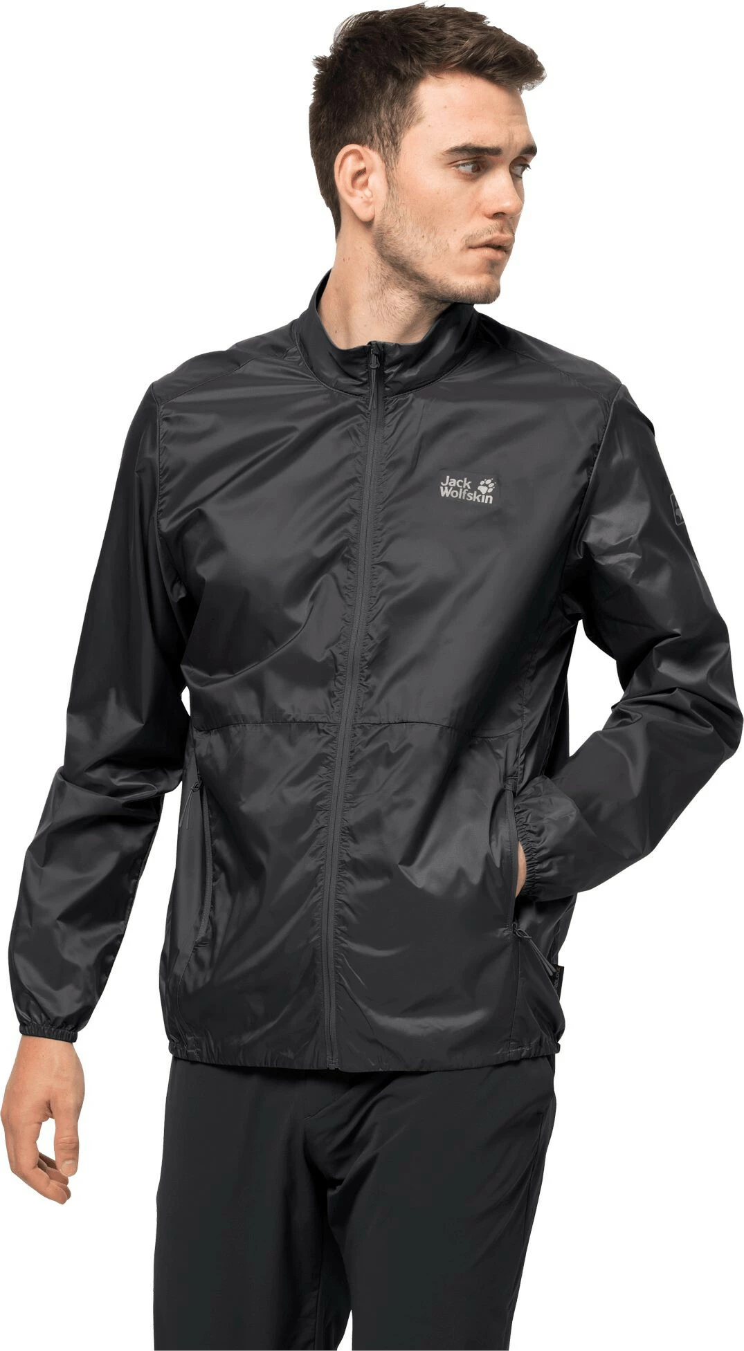 Jack Wolfskin Pack & Go Veste coupe-vent windshell Homme, gris – Image 3