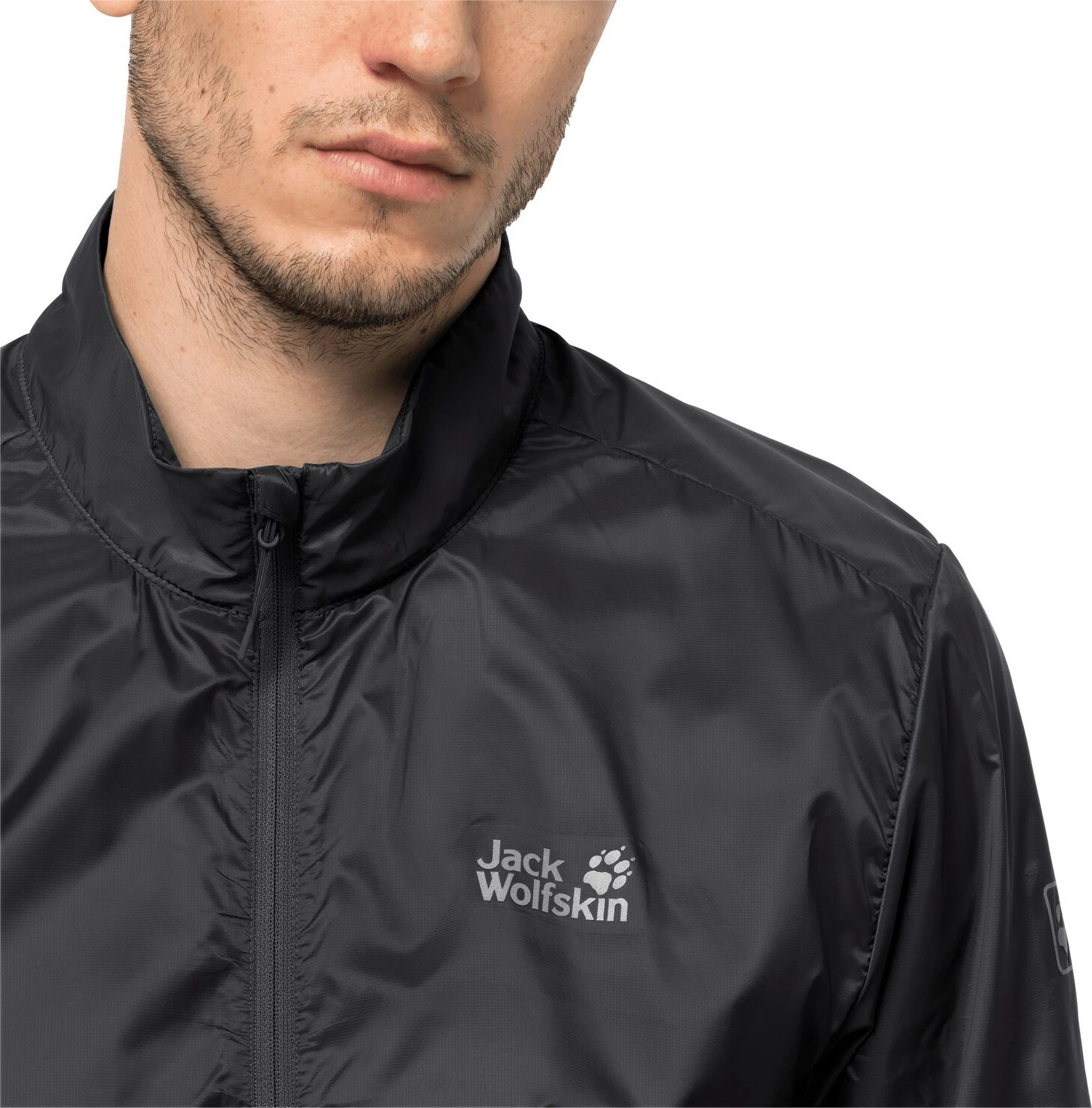 Jack Wolfskin Pack & Go Veste coupe-vent windshell Homme, gris – Image 5