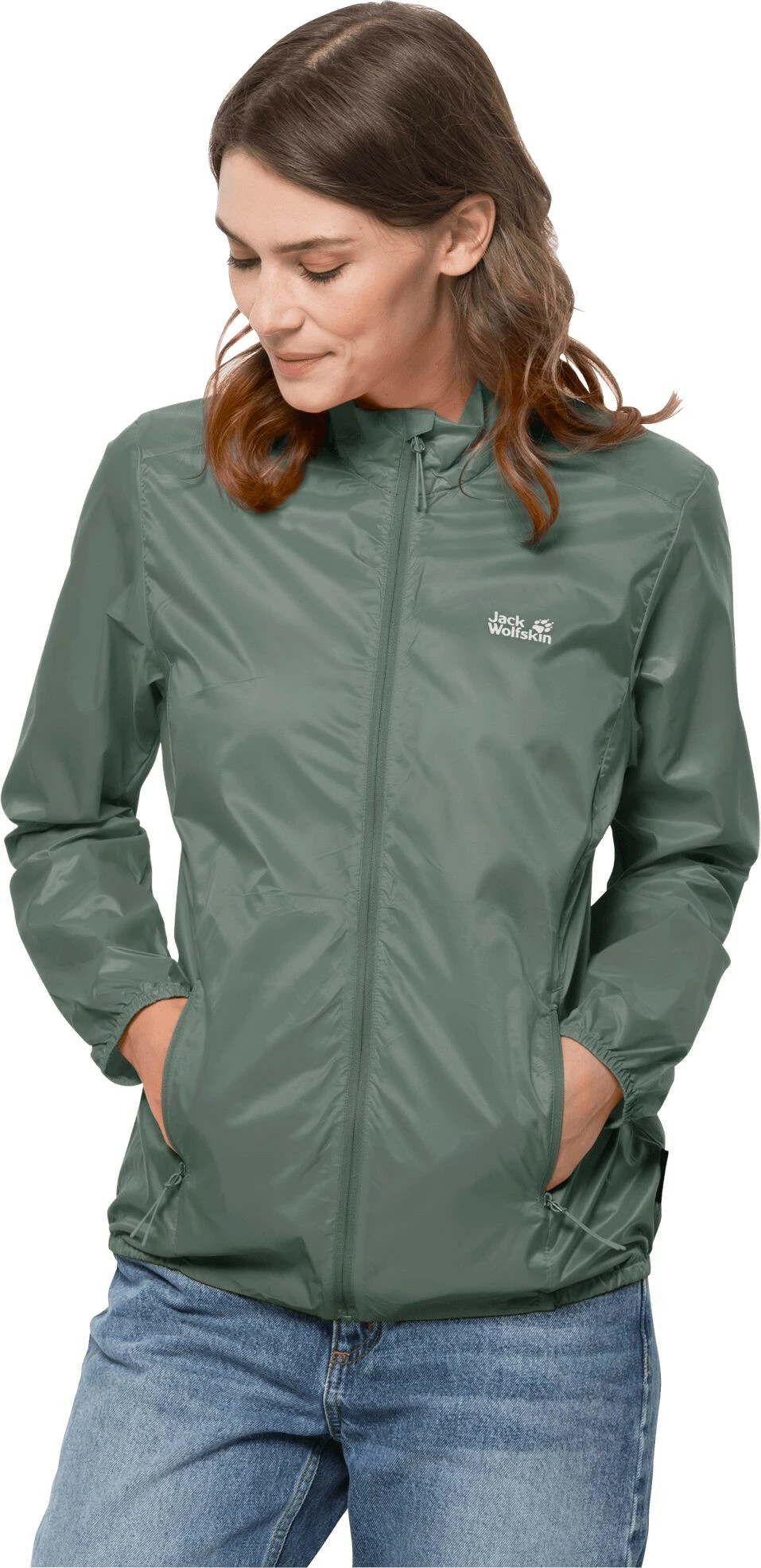 Jack Wolfskin Pack & Go Veste coupe-vent windshell Femme, rouge – Image 3