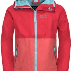Jack Wolfskin Rainy Days Veste Enfant, turquoise/jaune