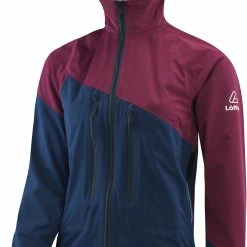 Löffler GTX Active Veste à capuche Femme, bleu/rouge