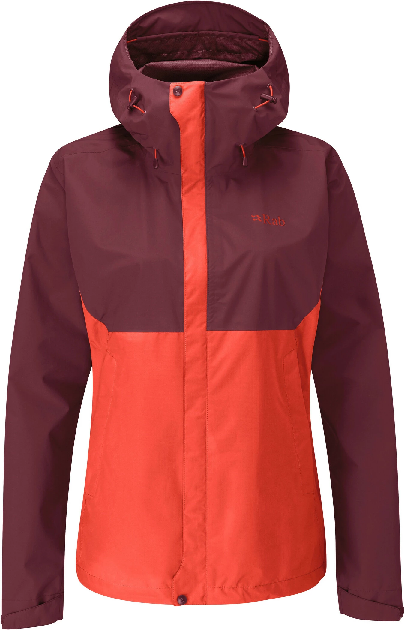Rab Downpour Plus Veste Femme, rouge