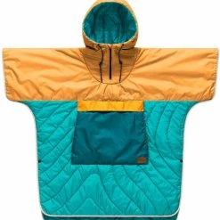 Rumpl Printed Original Puffy Poncho, turquoise/orange