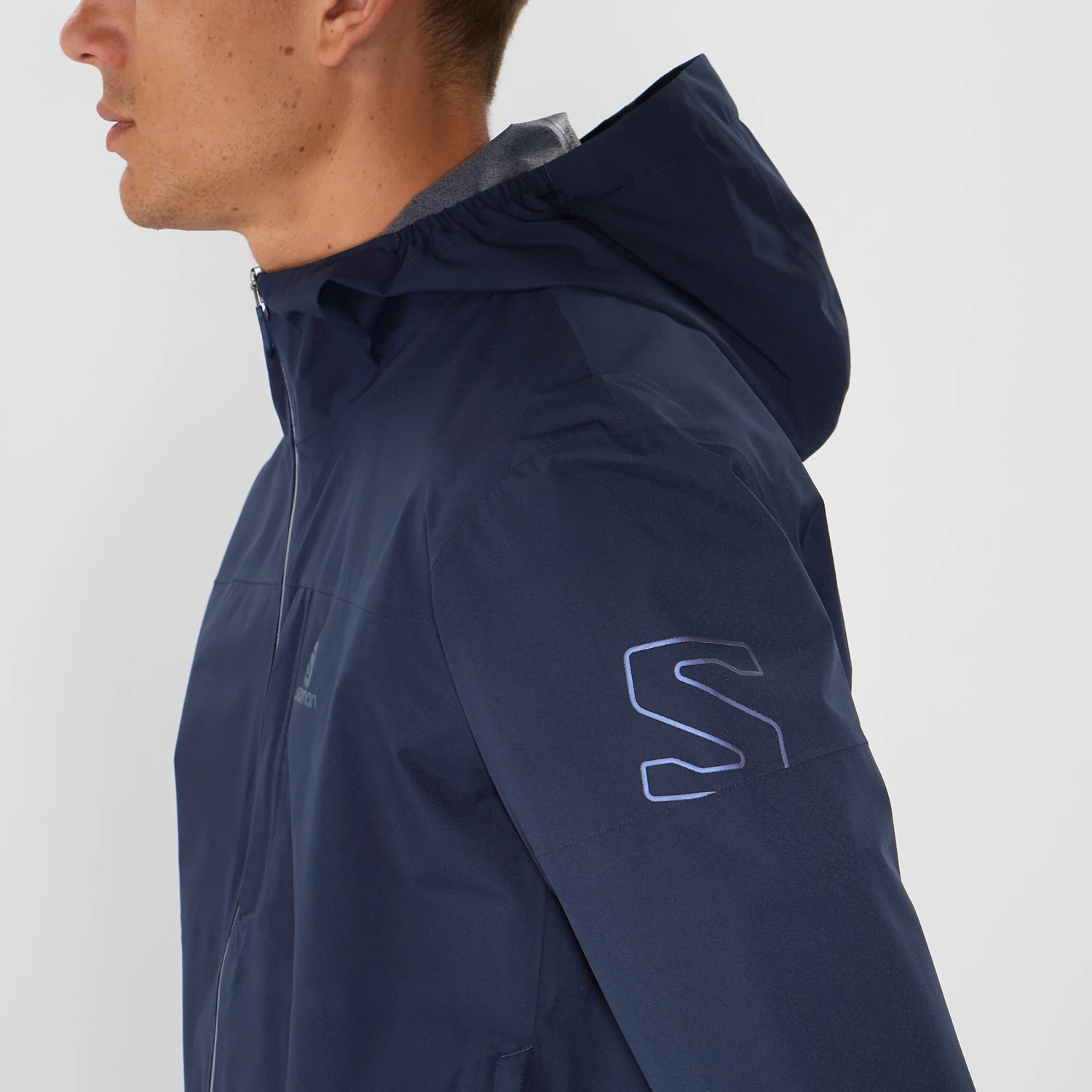 Salomon Outrack Veste imperméable Homme, vert/bleu – Image 4