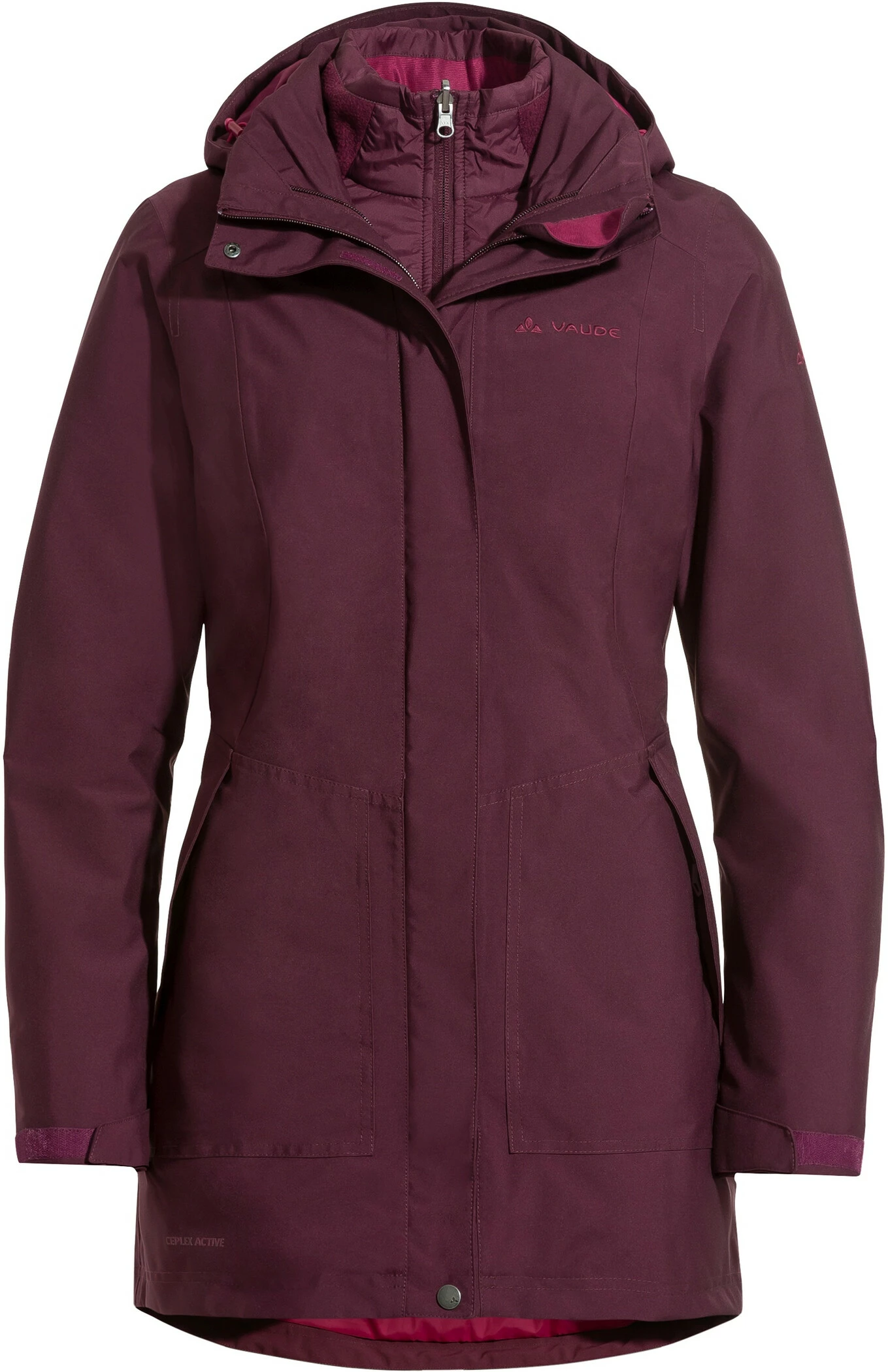 VAUDE Idris III Parka 3 en 1 Femme, rouge