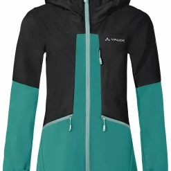 VAUDE Monviso Veste softshell Femme, noir/vert