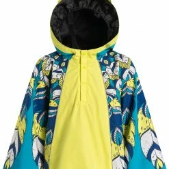 WeeDo Birdy Cape de pluie Enfant, bleu/vert